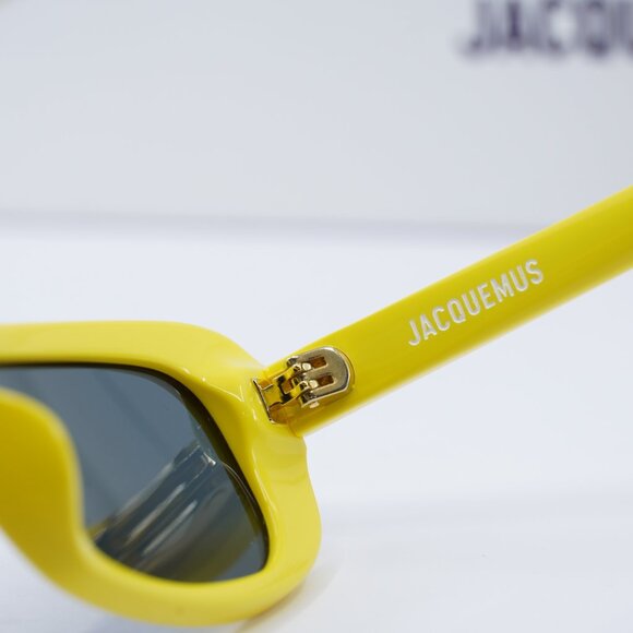 Jacquemus CAPRI JAC/55 C5 Rectangle Sunglasses - Yellow\\Grey